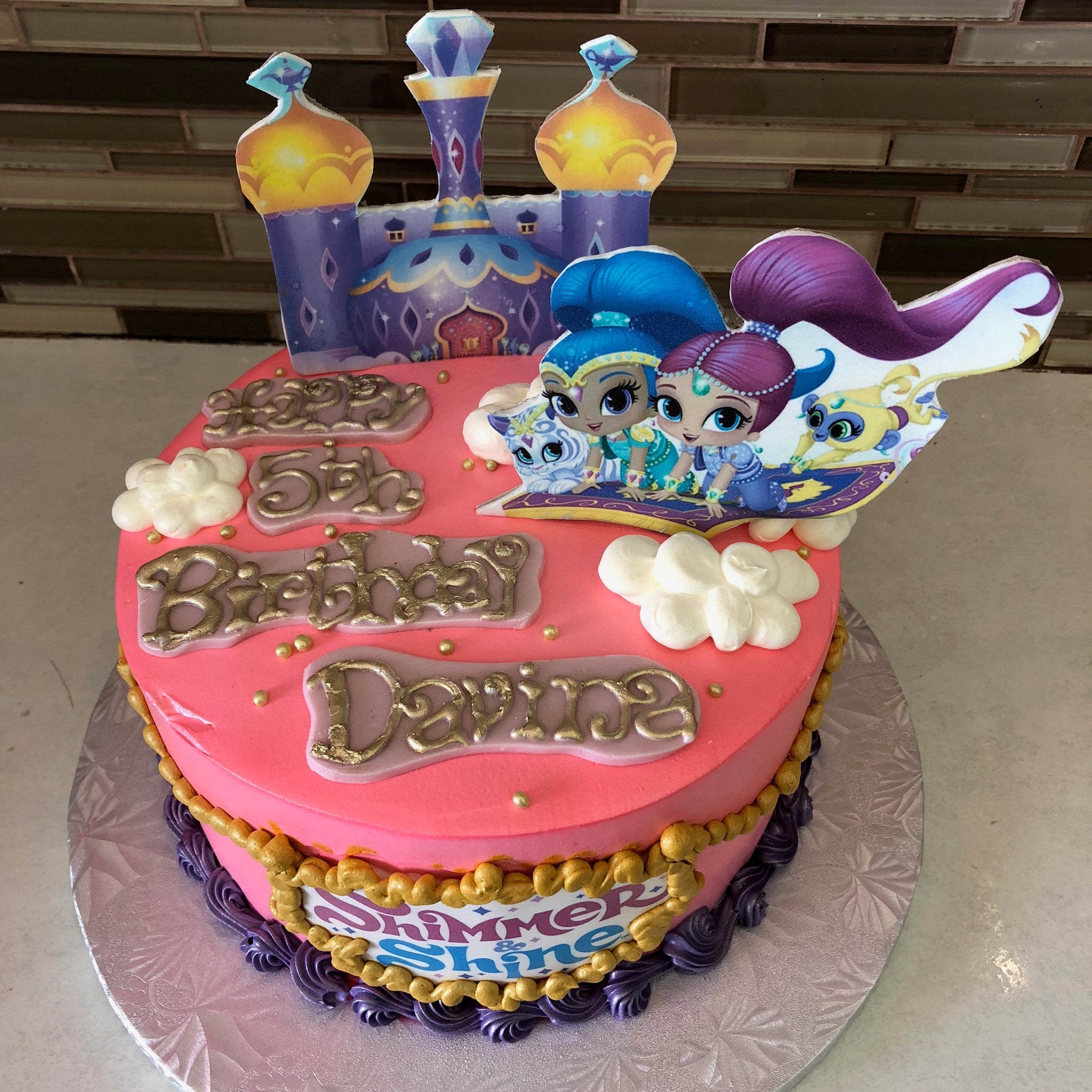 davina shimmer and shine Birthday Cake
