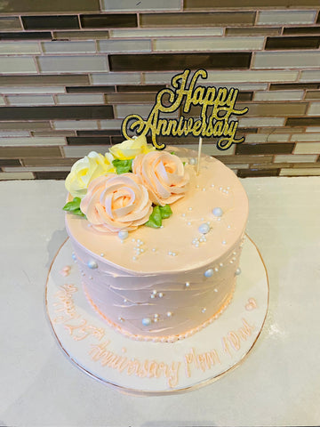 PEACH ANNIVERSARY CREAM CAKE