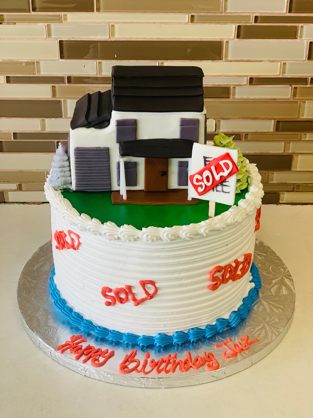 REAL ESTATE THEMED CREAM CAKE