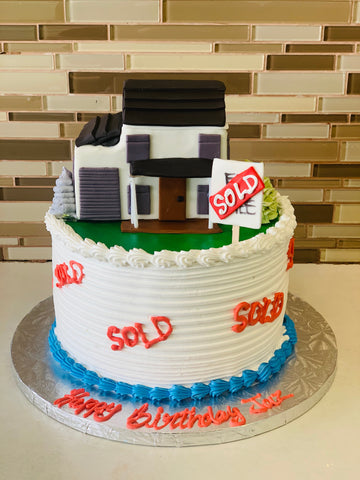 REAL ESTATE THEMED CREAM CAKE