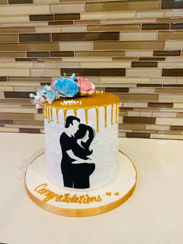 COUPLE BABY SHOWER CAKE