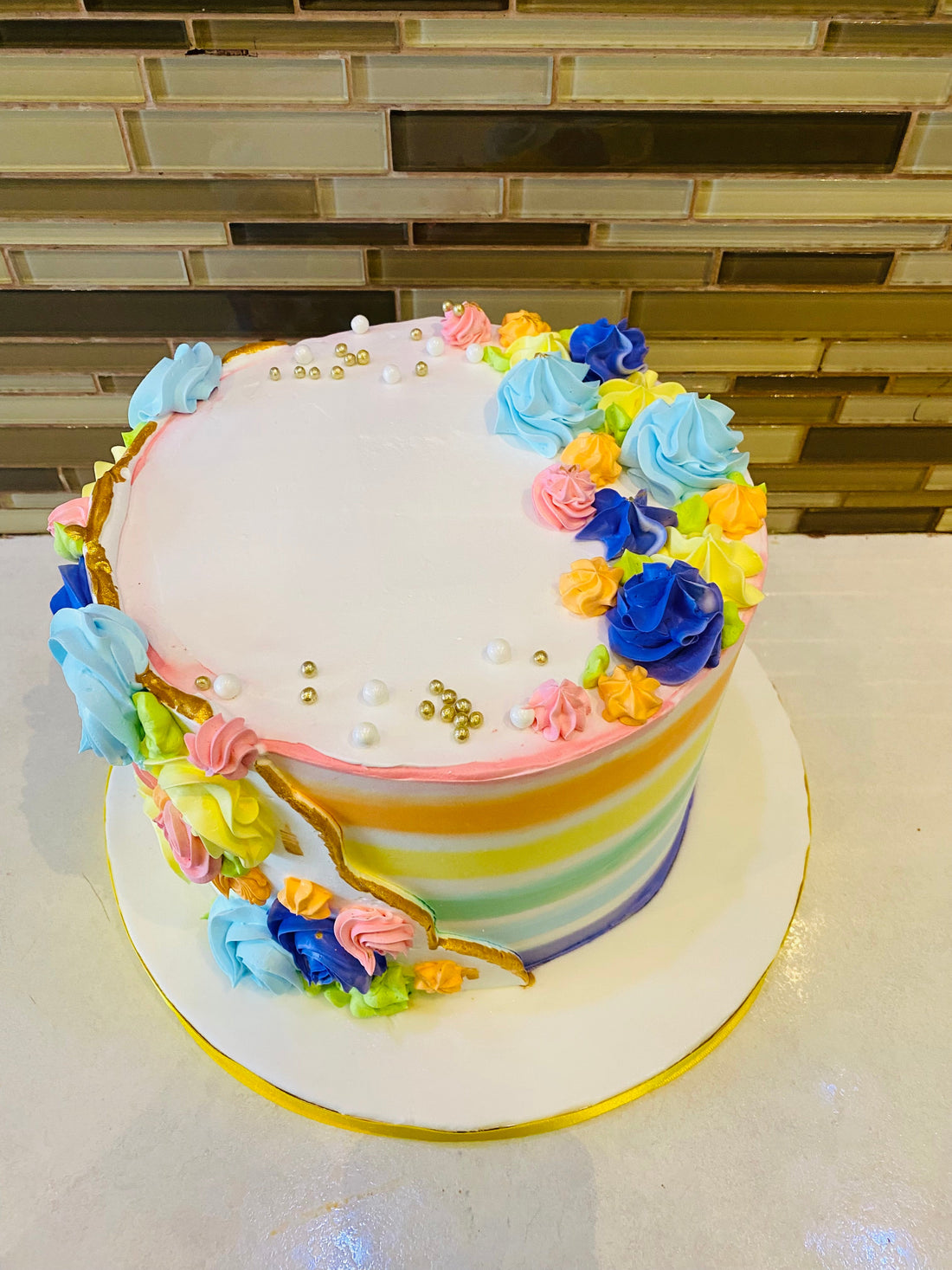 RAINBOW THEME CAKE