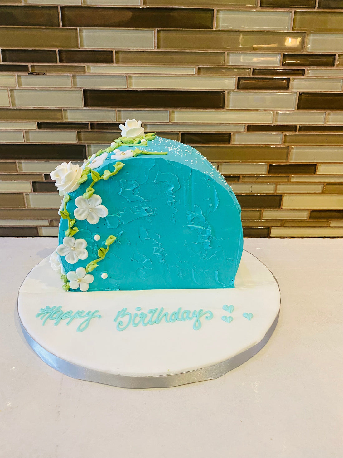 TEAL ARCH BIRTHDAY CAKE