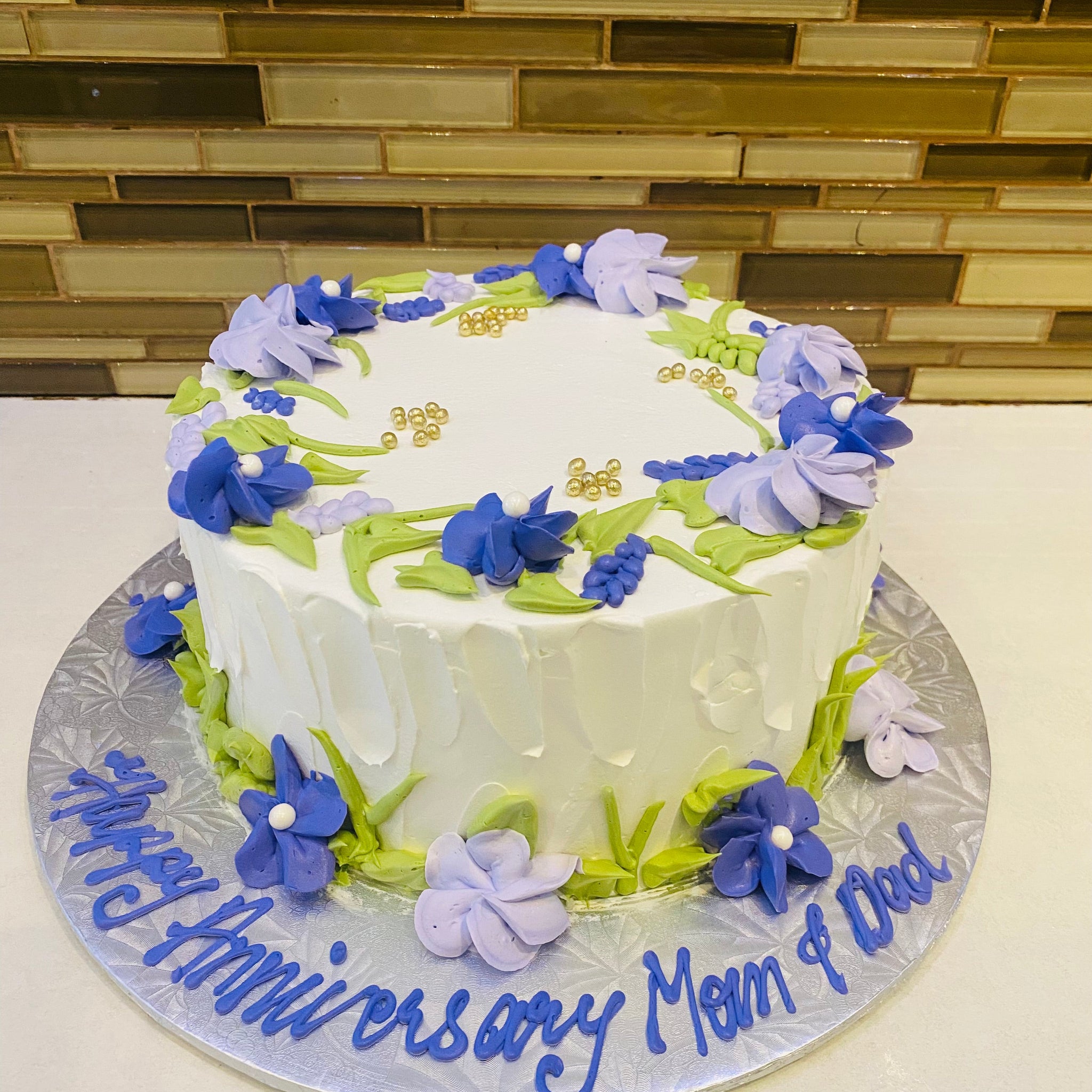 LAVENDER FLOWER CREAM CAKE
