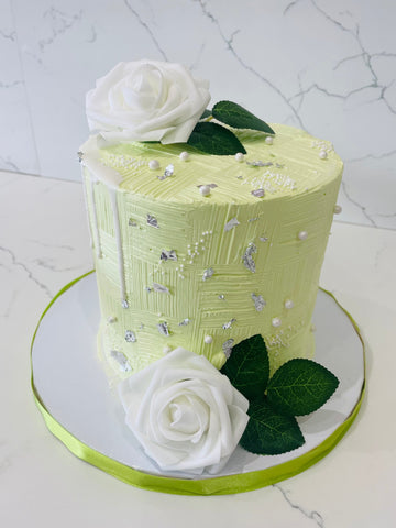 HARPER WHITE & GREEN BIRTHDAY CAKE