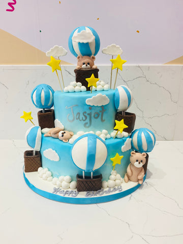 JASJOT HOT AIR BALLOON FONDANT CAKE