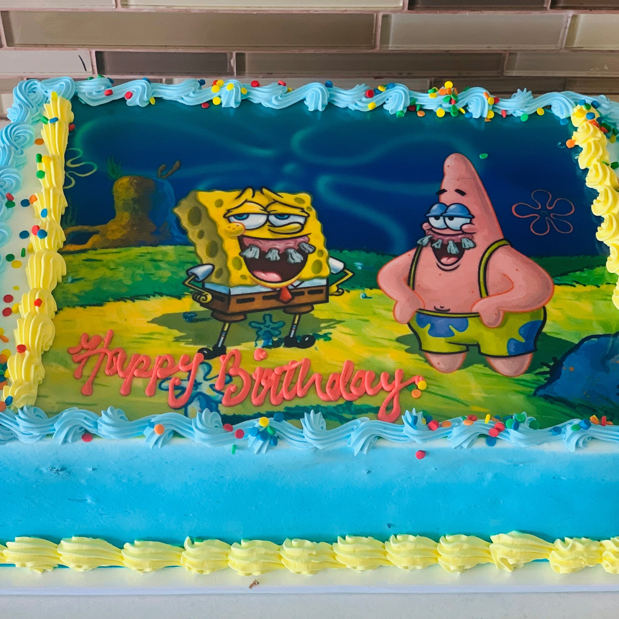 SPONGEBOB PHOTO CAKE