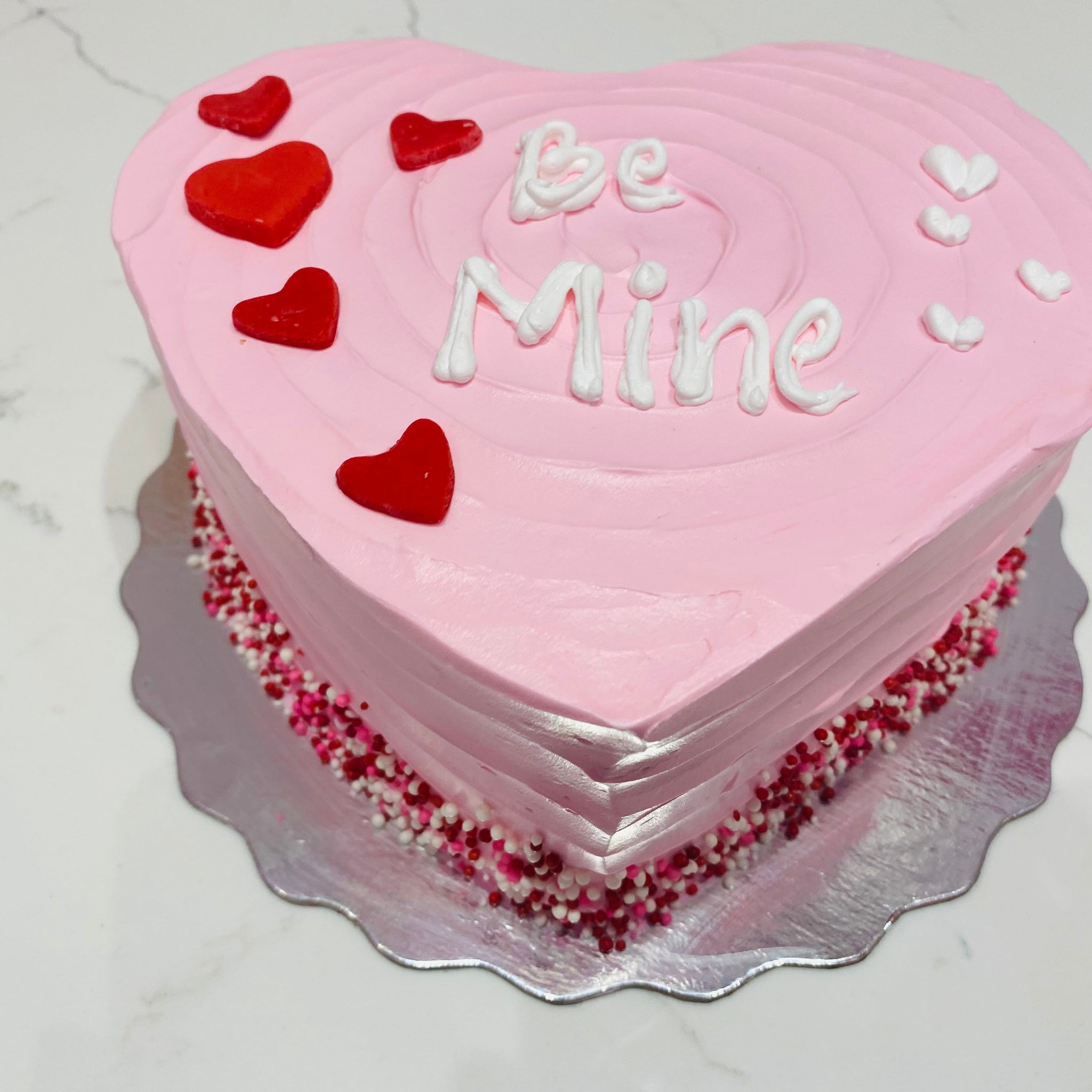 BE MINE HEART CAKE