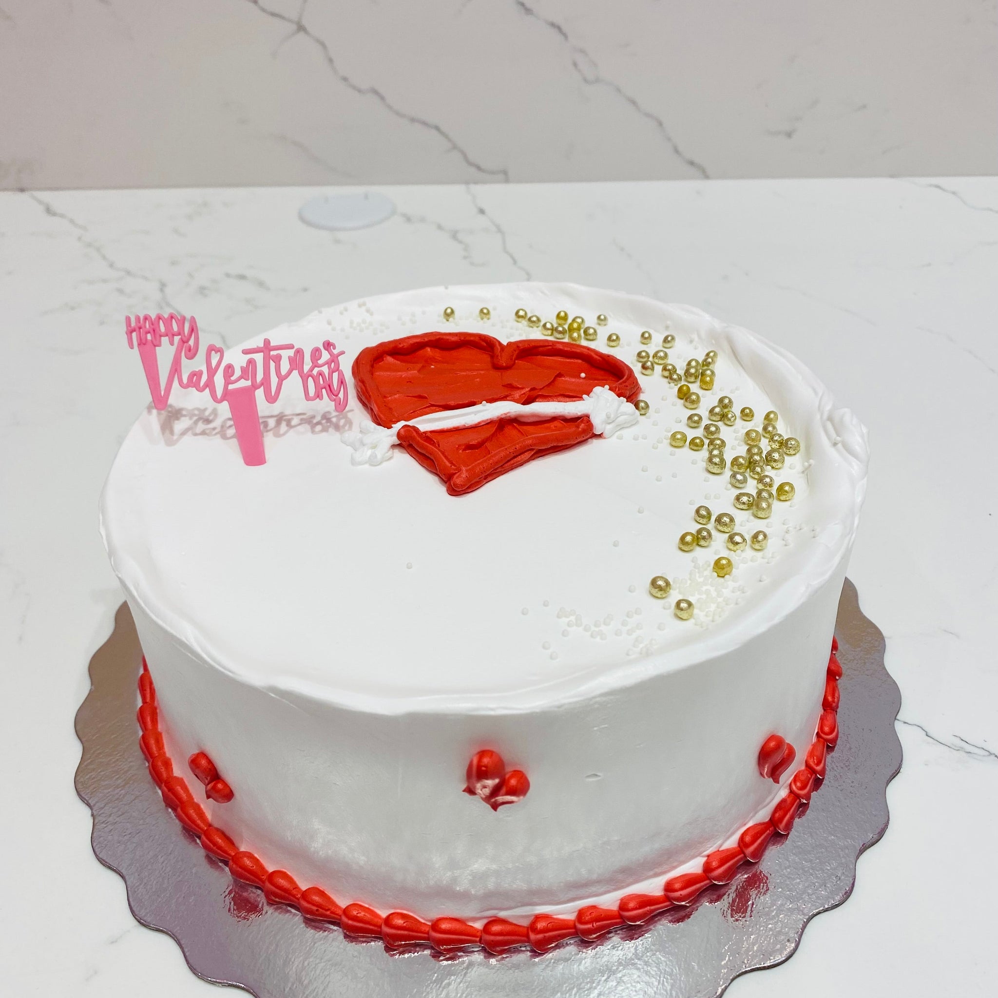 HEART BEADED CAKE