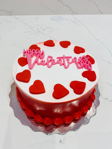 RED HEARTS VALENTINES CAKE