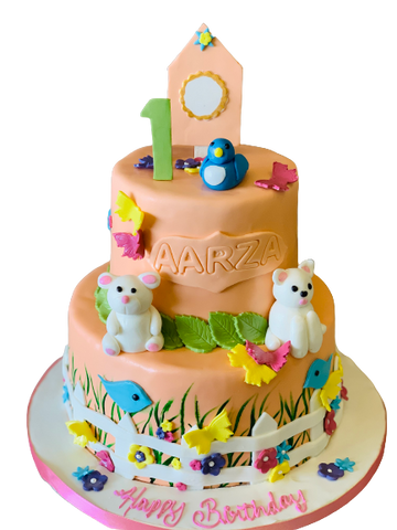 AARZA FONDANT BIRTHDAY CAKE