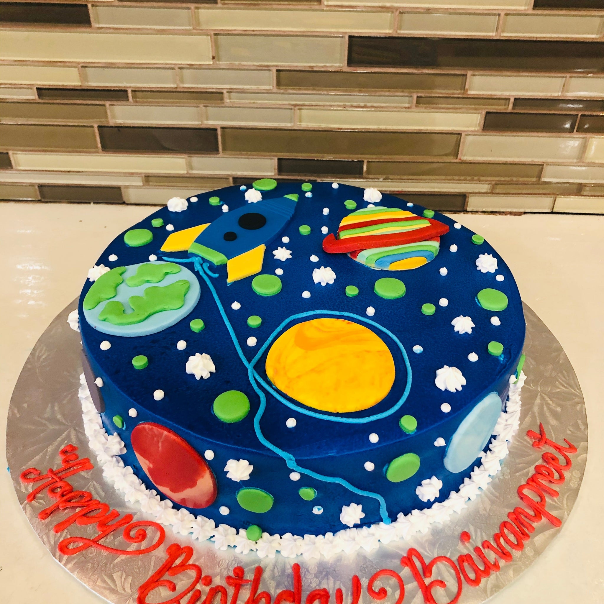 GALAXY SOLAR SYSTEM BIRTHDAY CAKE
