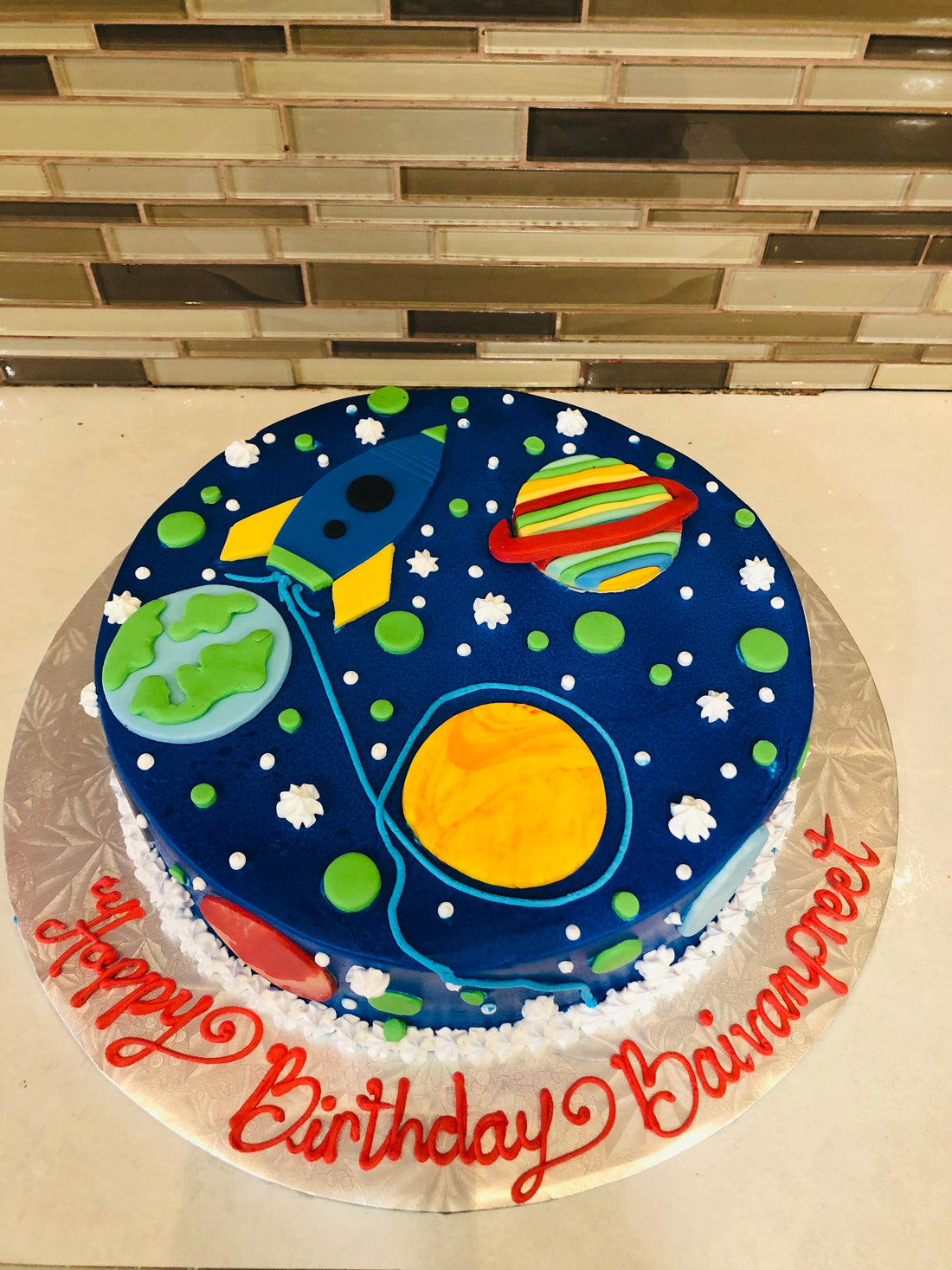 GALAXY SOLAR SYSTEM BIRTHDAY CAKE