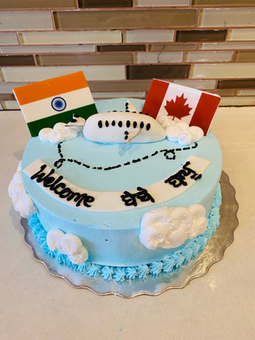 INDIA TO CANADA PLANE CAKE