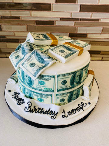 AMERICAN DOLLAR FONDANT CAKE