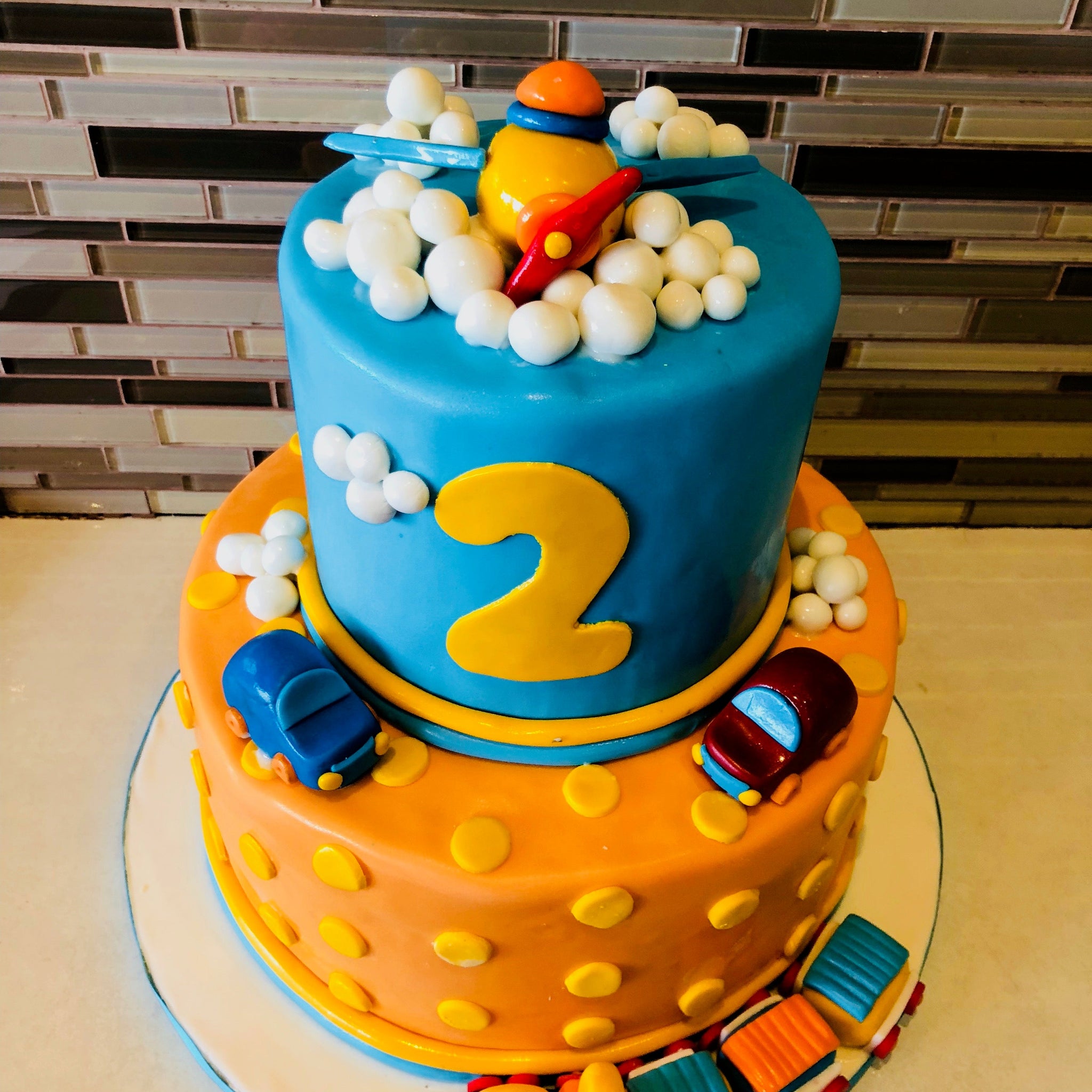 2nd Birthday Car Fondant Cake