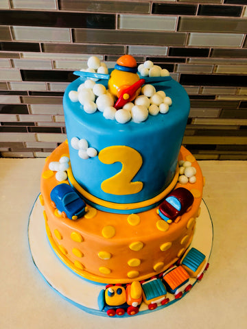 2nd Birthday Car Fondant Cake