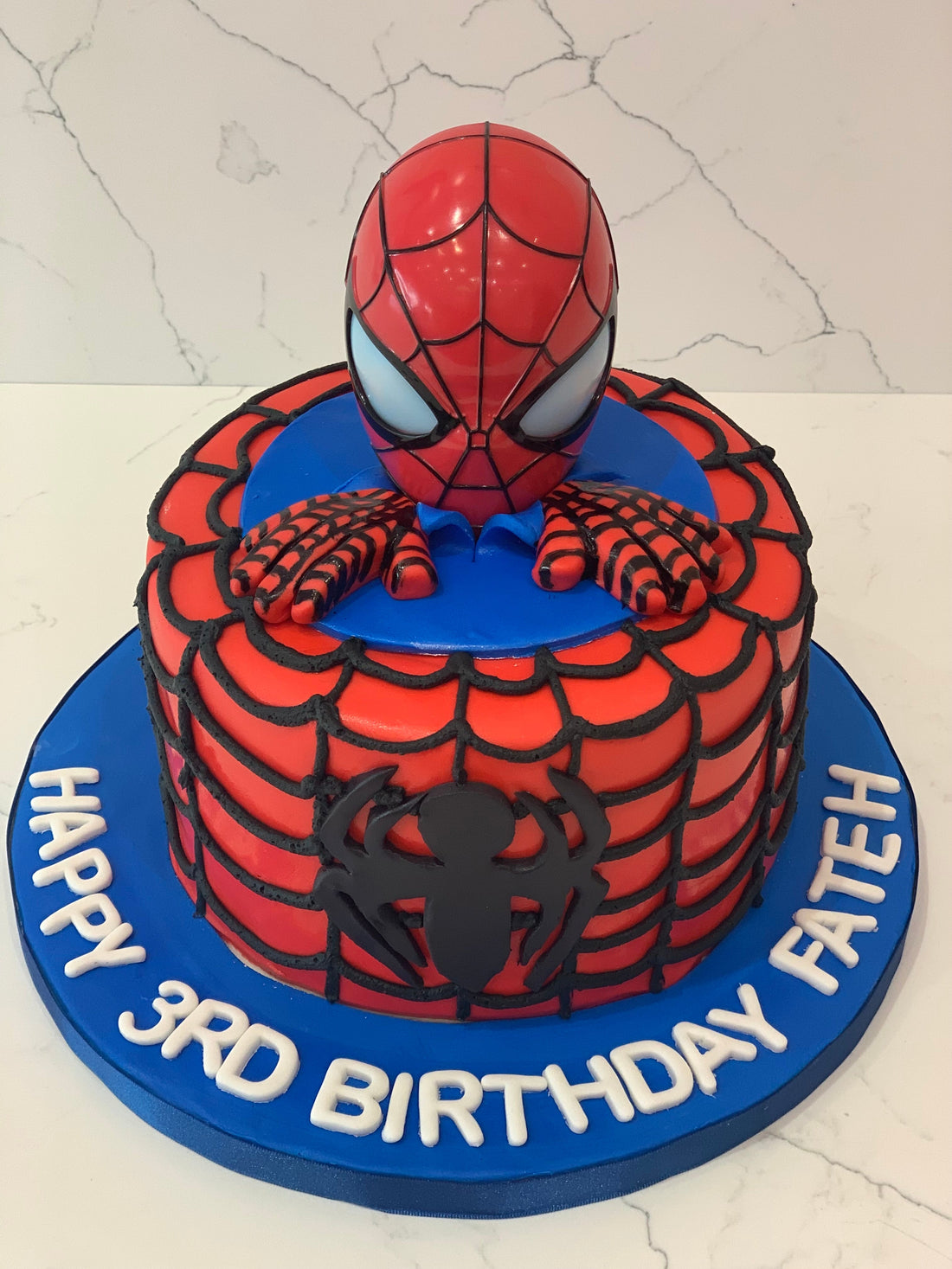 FATEH SPIDERMAN FONDANT CAKE