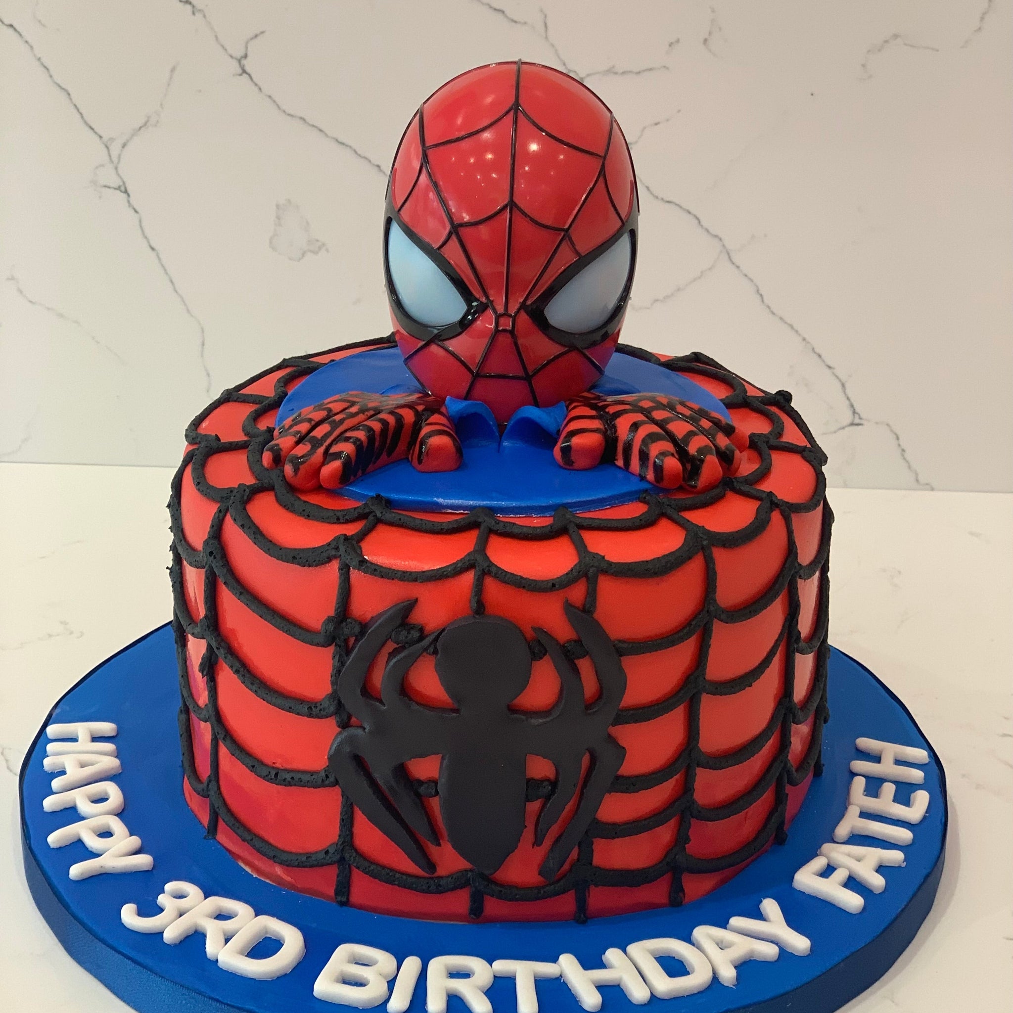 FATEH SPIDERMAN FONDANT CAKE