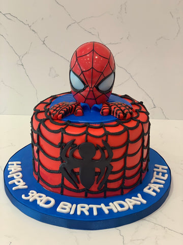 FATEH SPIDERMAN FONDANT CAKE