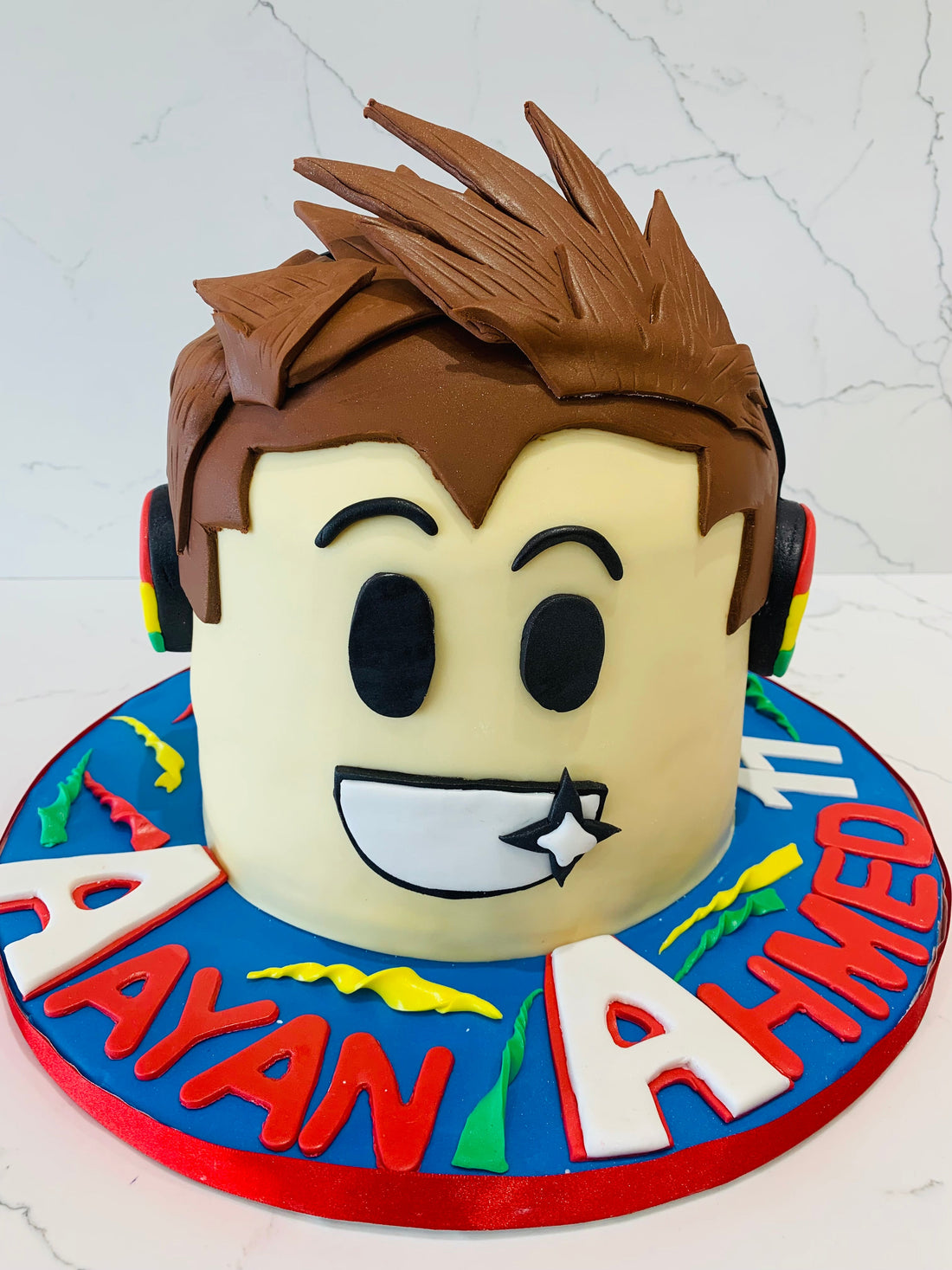 ROBLOX MOLDED FONDANT  CAKE