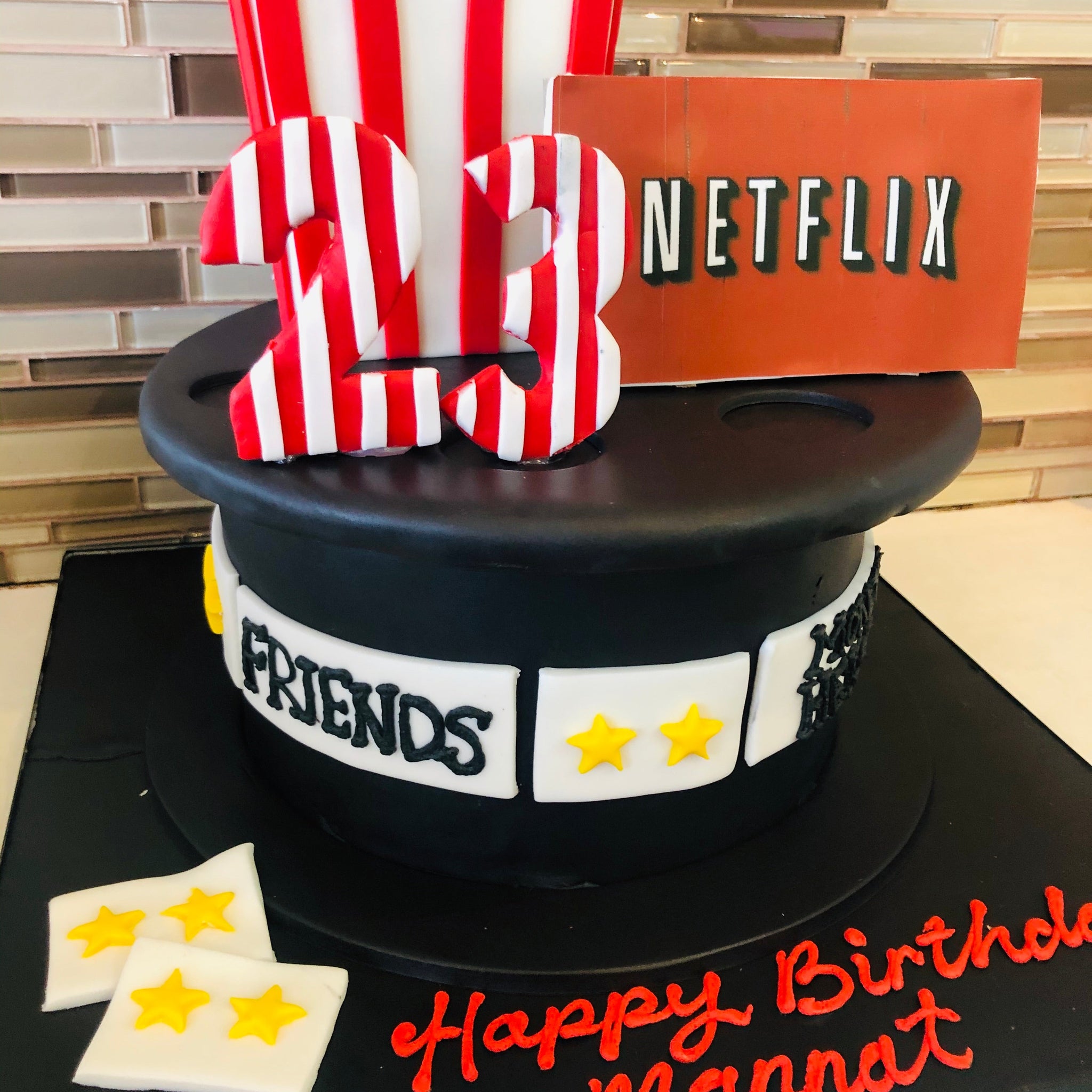 NETFLIX Fondant Birthday Cake