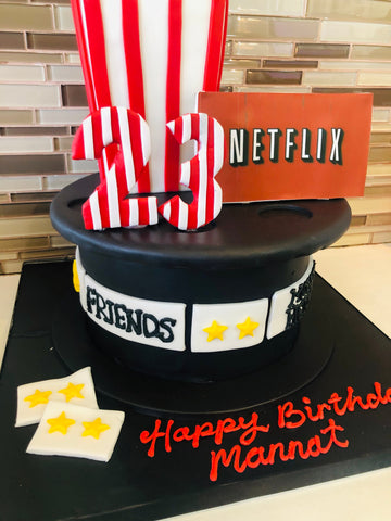 NETFLIX Fondant Birthday Cake