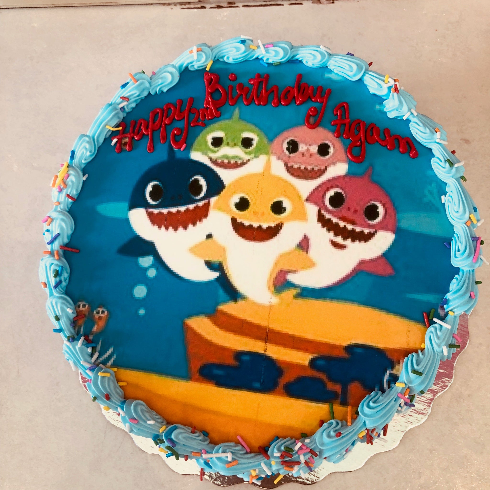 Baby Shark Photo Cake
