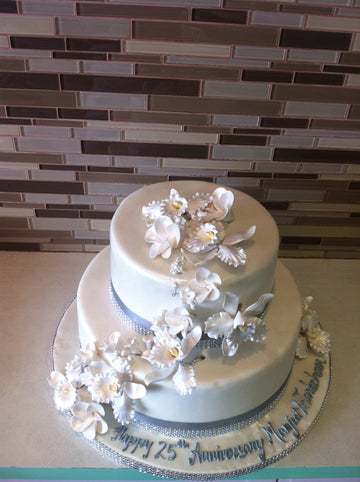 Orchid fondant Cake