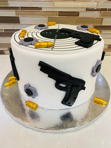 BULLET GUN FONDANT CAKE