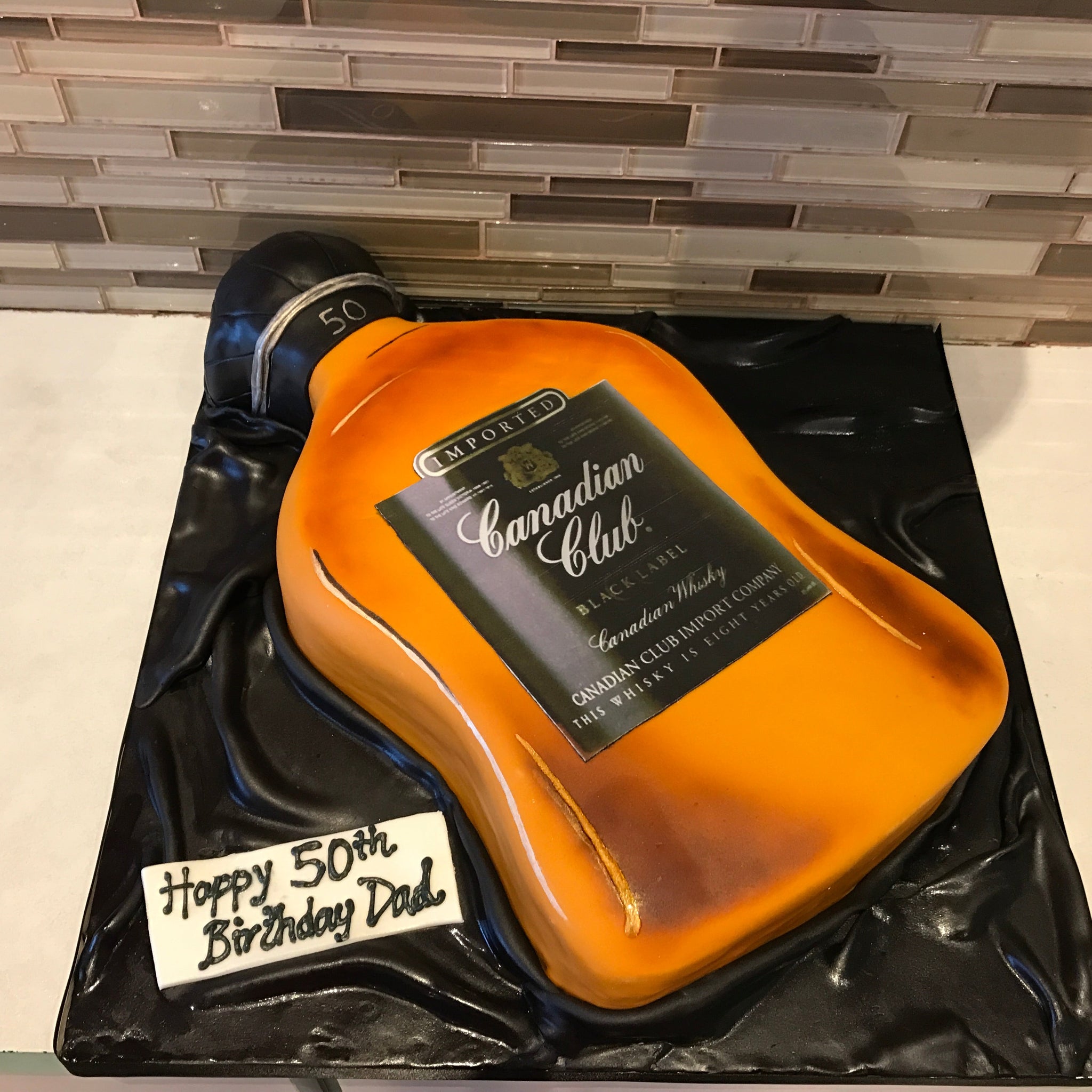 Canadian Club bottle Cake