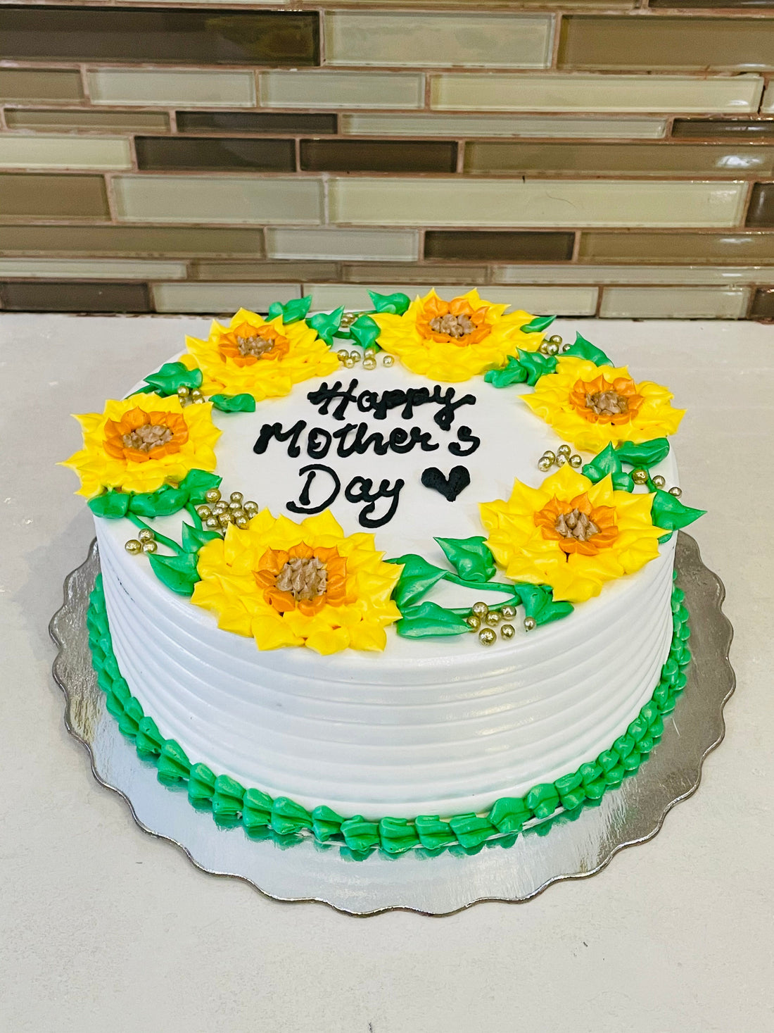 YELLOW BLOSSOM MOTHERS DAY CAKE