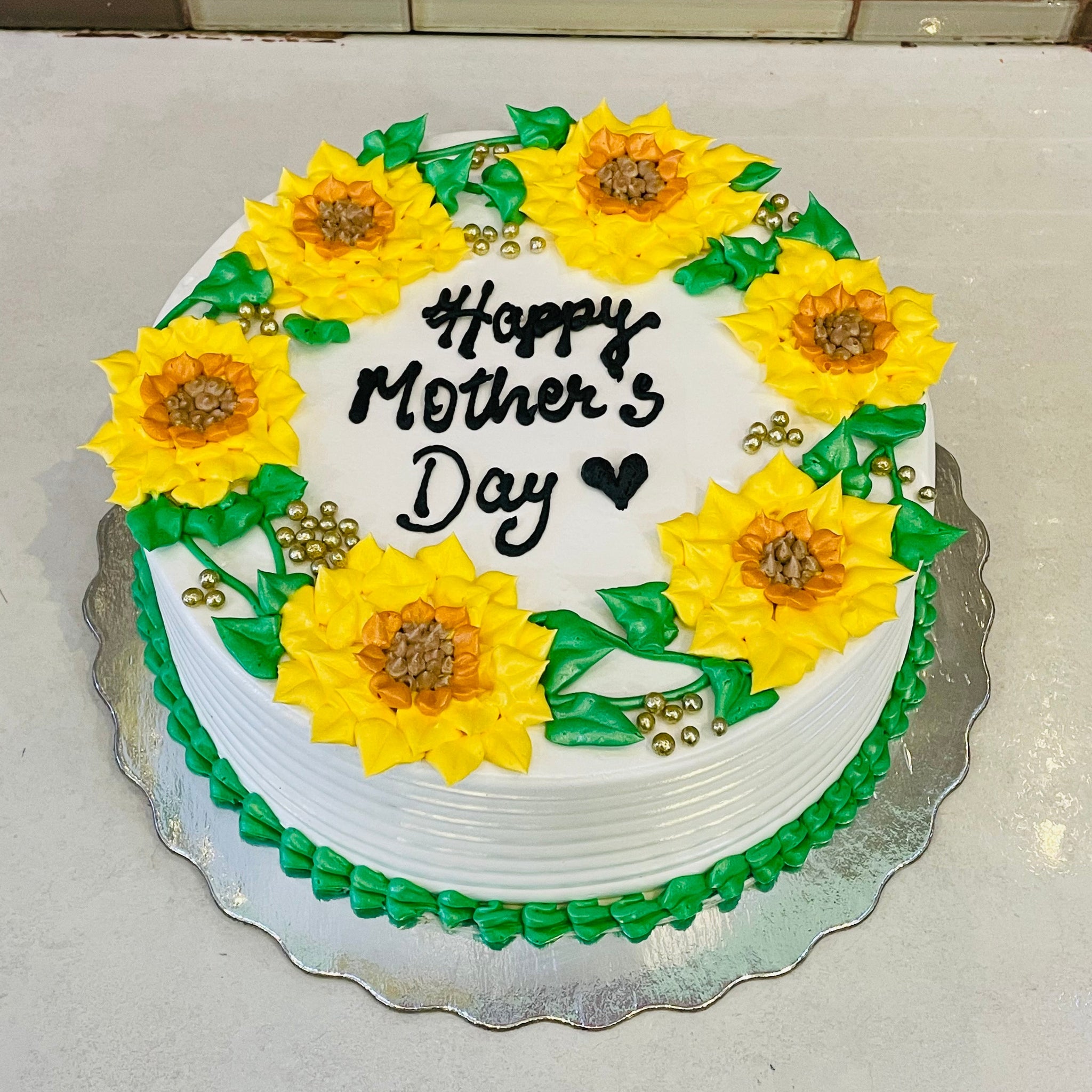 YELLOW BLOSSOM MOTHERS DAY CAKE