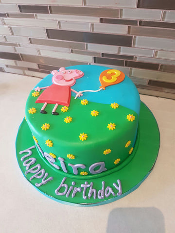 Meira Peppa Pig Fondant Cake