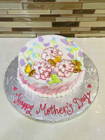 GOLDEN BUTTERFLY MOTHERS DAY CAKE