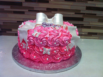 Pink Rosette Cake