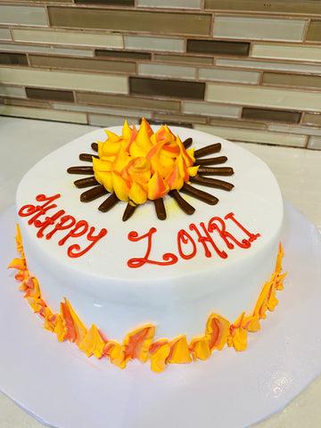 FLAMES LOHRI CAKE