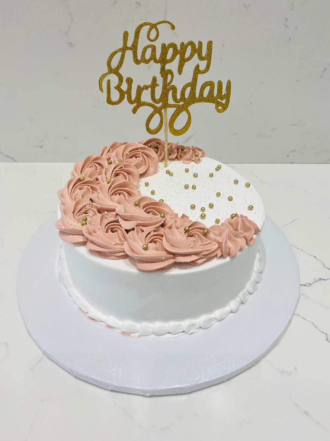 ROSE GOLD CREAM CAKE