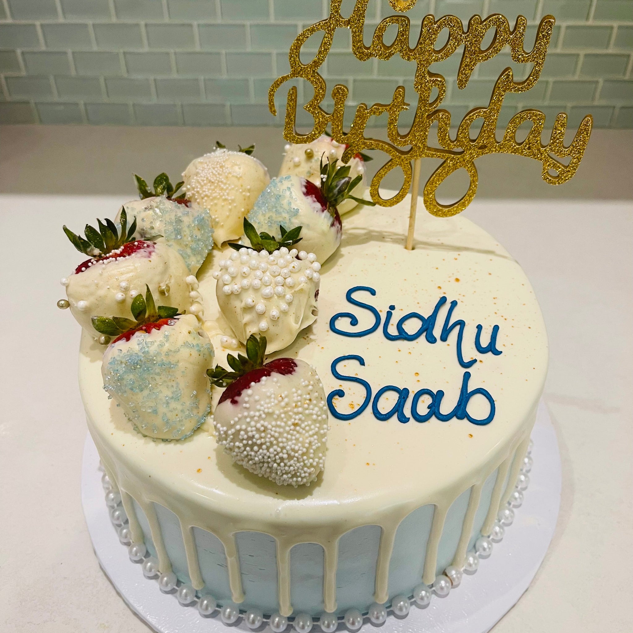STRAWBERRY FRUIT BIRTHDAY CAKE