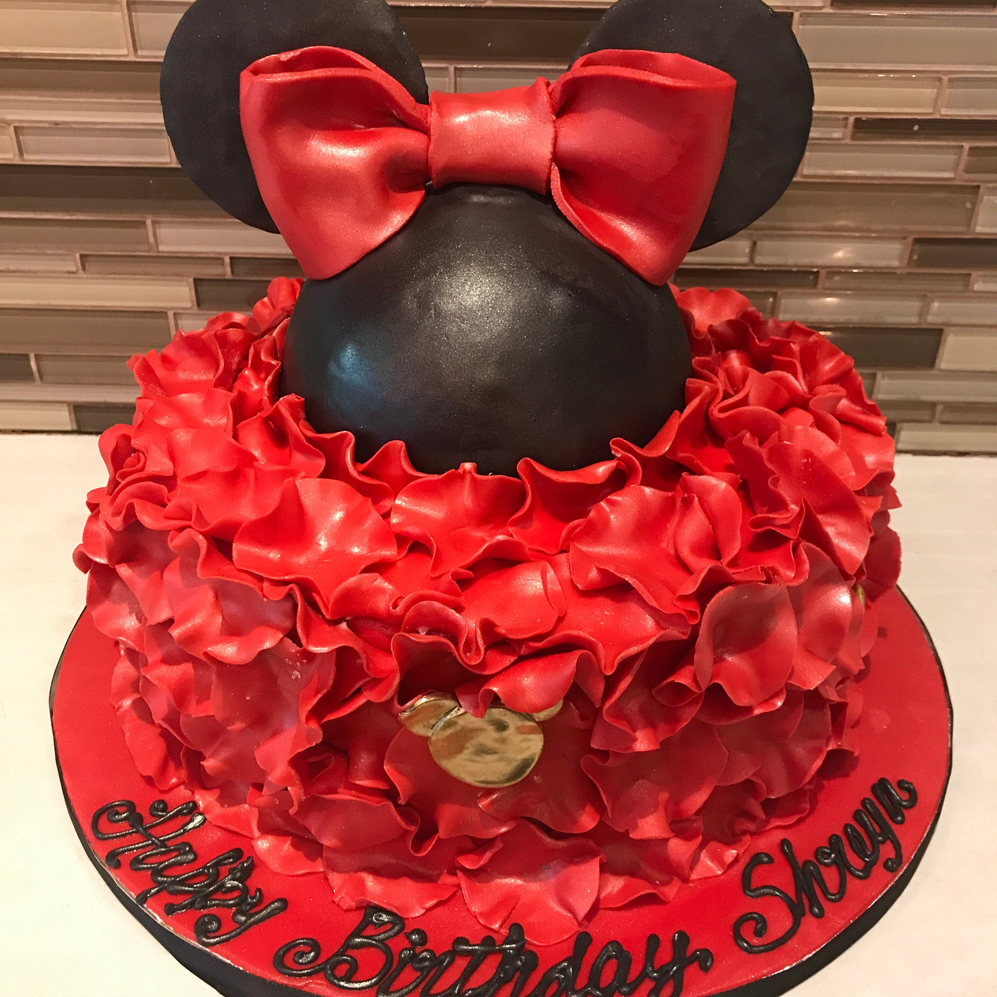 Shreya Ruffle Fondant Cake