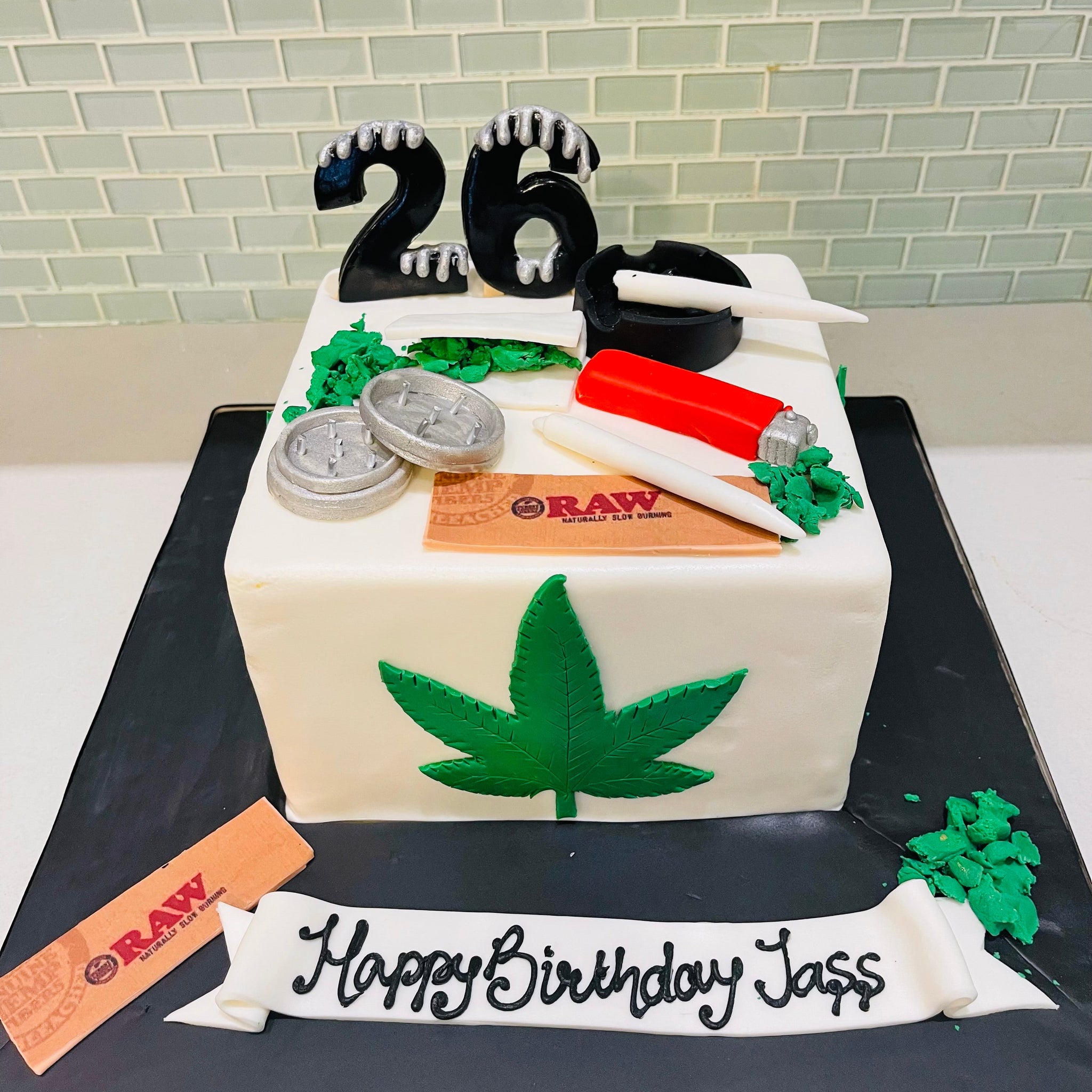 JASS WEED FONDANT CAKE