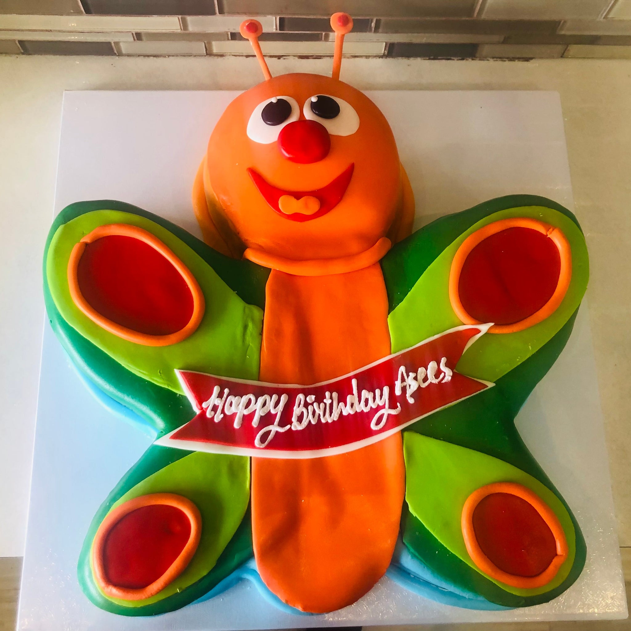BUTTERFLY MOLDED FONDANT CAKE