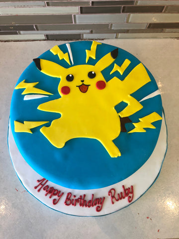 pikachu pokemon fondant cake