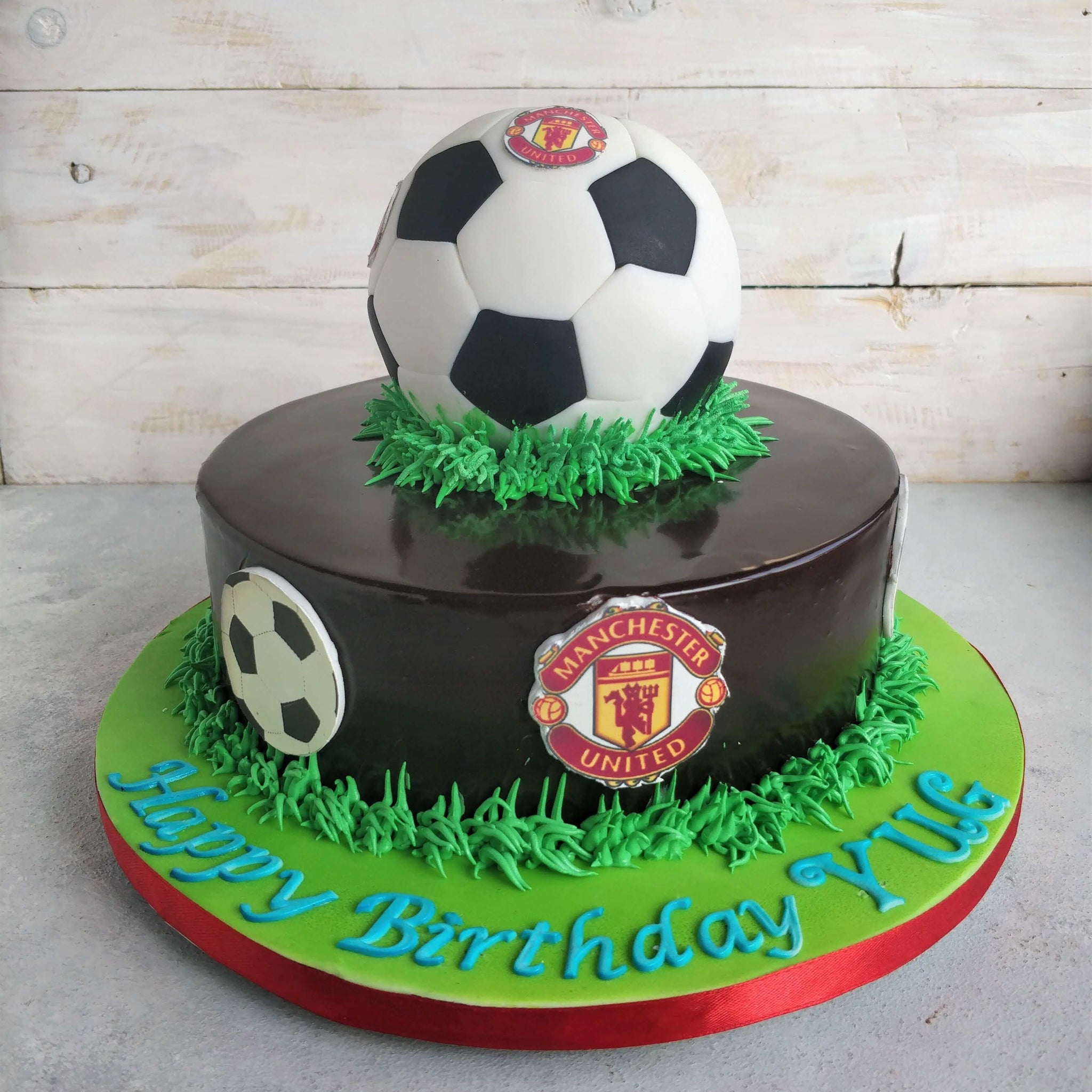 Authentic Chocolate Flavour For Football Lover Theme Cake