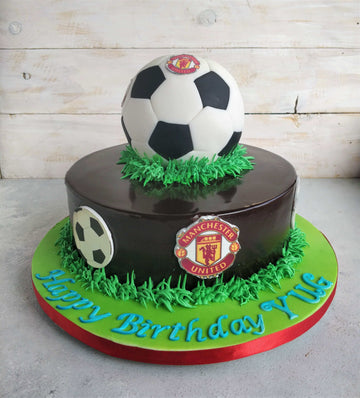 Authentic Chocolate Flavour For Football Lover Theme Cake