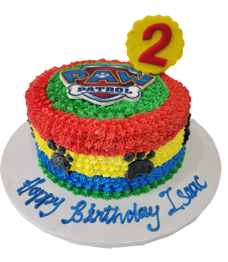 ISAAC PAW PATROL CREAM CAKE
