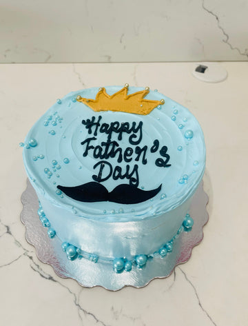 MOUSTACHE & PEARLS FATHER'S DAY CAKE