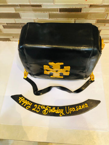 TORY BURCH FONDANT BAG CAKE