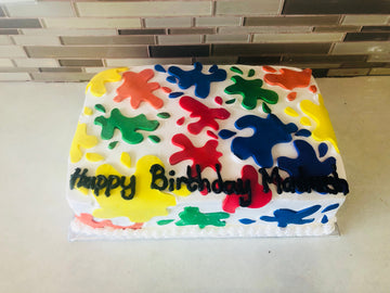 PAINT SPLASH BIRTHDAY CAKE