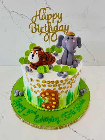 Olivia's Jungle Theme Party Cake